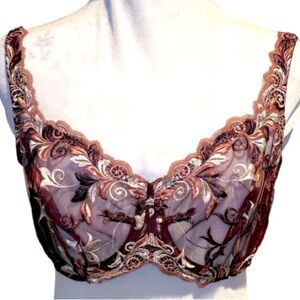 Soma Sensuous Unlined Burgundy Bra, 38D